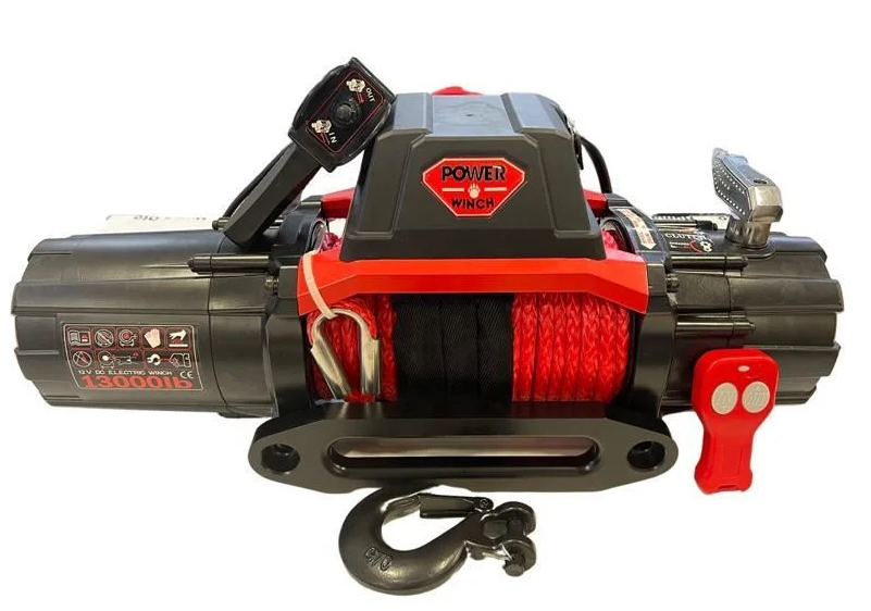 Power Winch Premium 13000 lb Sentetik Halatlı Off-Road 4x4 Elektrikli Vinç 12V