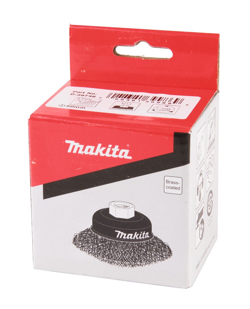 Makita D-39746 - Çanak Fırça - Dalgali Telli (sarı) 60xm14x2 Mm