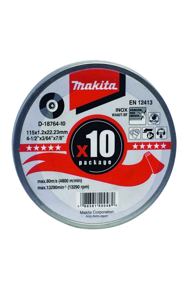 10 LU İNOX KESME SETİ 115x1.2 mm