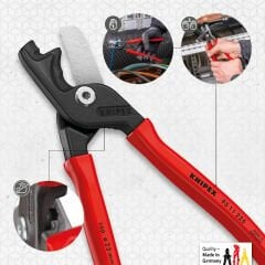 Knipex 95 11 225 Kademeli̇ Kesi̇mli̇ Kablo Makasi