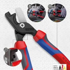 Knipex 95 12 225 Kademeli̇ Kesi̇mli̇ Kablo Makasi