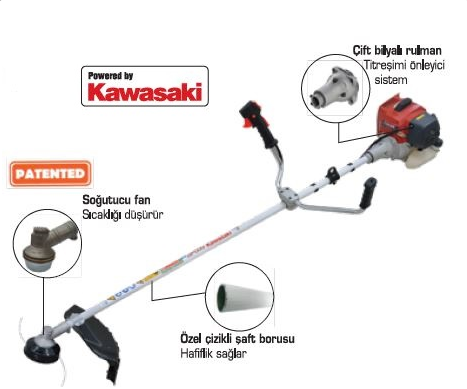 KAWASAKI MIKAWA X800 EVO BENZİNLİ YAN TIRPAN