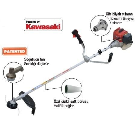KAWASAKI MIKAWA X800 EVO 3.0 HP / 53.2 CC Benzinli Yan Tırpan
