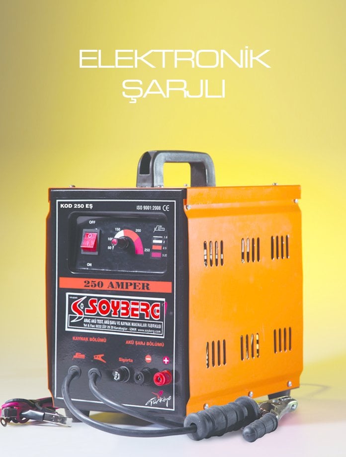 SOYBERG 250 AMPER KAYNAK MAKİNESİ (ELEKTRONİK KONTROLLU AKÜ  ŞARJLI)