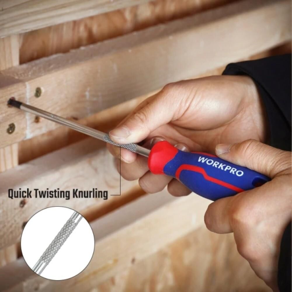 WORKPRO WP221036 PZ1x100mm CR-V Manyetik Profesyonel Yıldız Tornavida