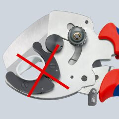 Knipex 90 25 40 Kalın Plasti̇k ve Kompozi̇t Boru Kesme Makası