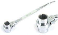 Kromajlı Kazıklı Lokma Cırcır Anahtar  21X22mm