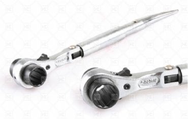 Mafsallı Kazıklı Lokma Cırcır Anahtar  17X19mm