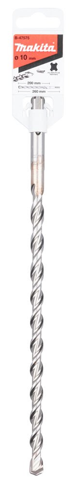 Makita B-47575 - V Plus Seri̇si̇ Sds Plus 2 Elmasli Uç 10x260 Mm