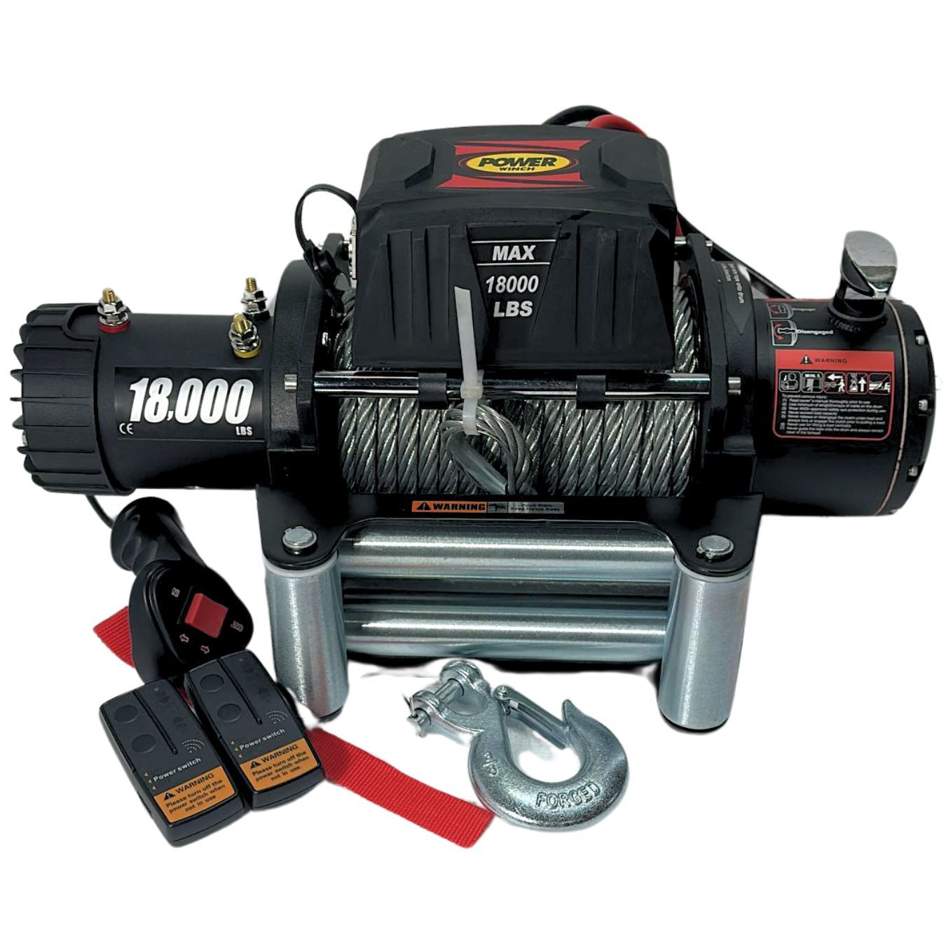 Power Winch 18000 lb Çelik Halatlı Off-Road 4x4 Elektrikli Vinç 12 V