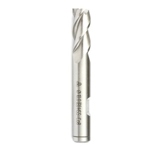 Makina Takım HSS-E (%8 Co) DIN 844 Silindirik Saplı Parmak Freze - Kısa BN 8 mm