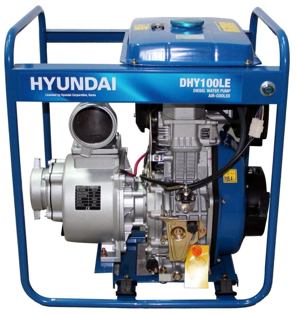 Hyundai DHY100LE Dizel Su Motoru - Marşlı