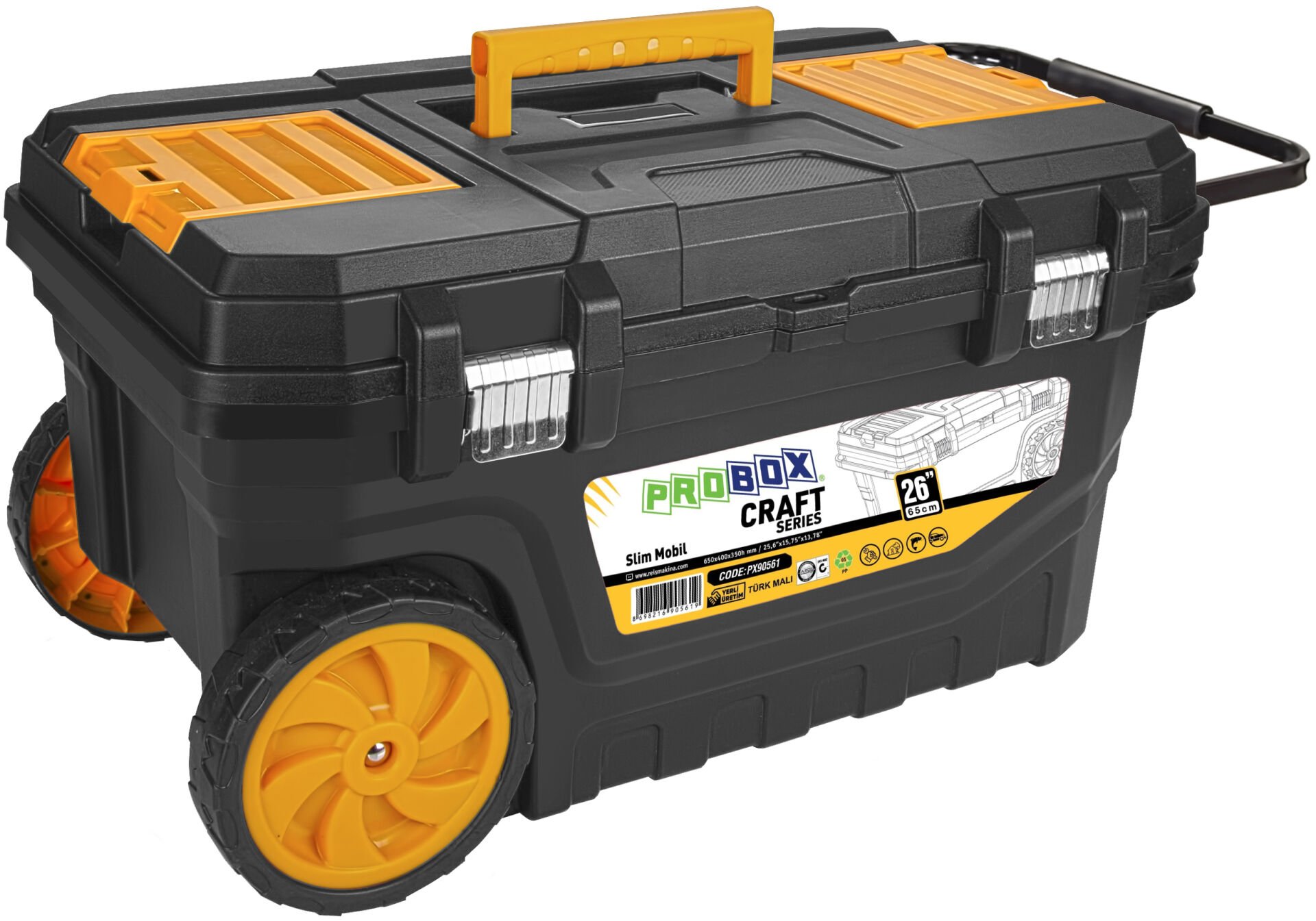 Probox PX90561 - Tekerlekli Takım Çantası 26'' - Dayanıklı ve Pratik