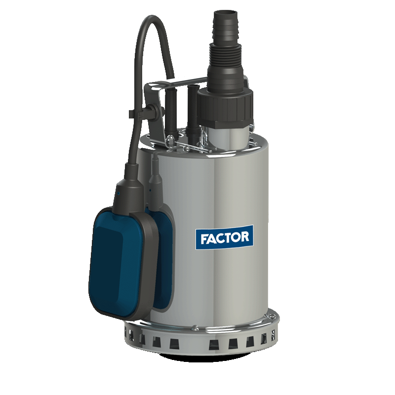 Factor FACCS550INOX-N 550w Paslanmaz Gövdeli Temiz Su Drenaj Pompası