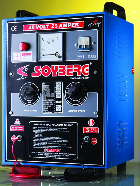 SOYBERG 4 AKÜLÜK SERİ ŞARJ CİHAZI 48 Volt 25 Amper