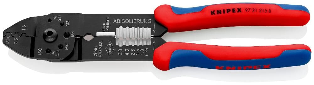 Knipex 97 21 215B - Papuç Sikma ve Kablo Siyirma Pensi̇ 215 Mm