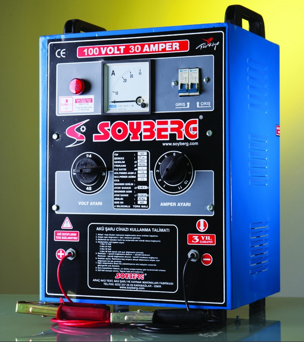 SOYBERG 8 AKÜLÜK SERİ ŞARJ CİHAZI - 130 - 100 Volt 30 Amper