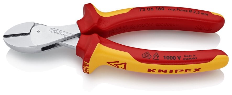 Knipex 7306160 - X - Cut Yüksek Performansli Hafi̇f Yan Keski̇ 160 Mm