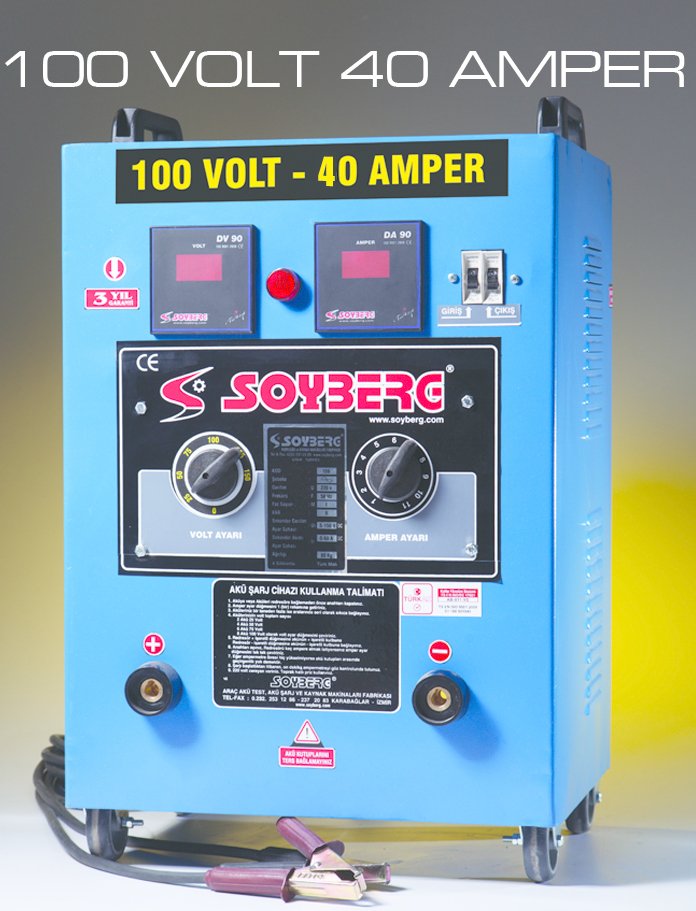 SOYBERG 8 AKÜLÜK SERİ ŞARJ CİHAZI - 140 - 100 Volt 40 Amper