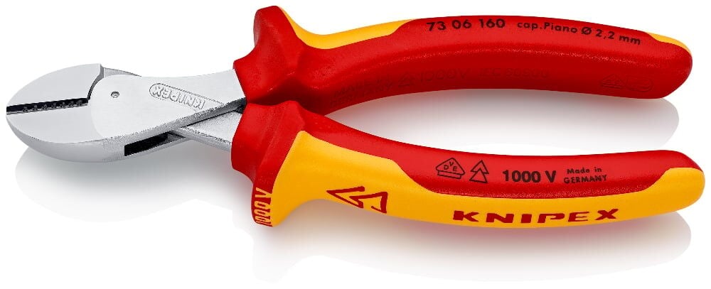 Knipex 73 06 160 - X - Cut Yüksek Performansli Hafi̇f Yan Keski̇ 160 Mm