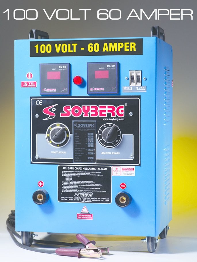 SOYBERG 8 AKÜLÜK SERİ ŞARJ CİHAZI - 160 - 100 Volt 60 Amper