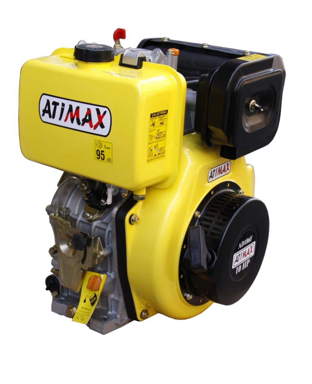 ATiMAX AD 186F DİZEL 10 HP İPLİ MOTOR