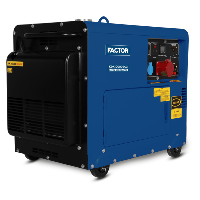 Factor KDK10000SC3 9.4 Kva Dizel Kabinli Jeneratör Trifaze