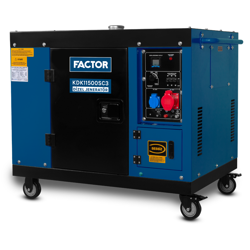 Factor KDK11500SC3 11 Kva Dizel Kabinli Jeneratör Trifaze