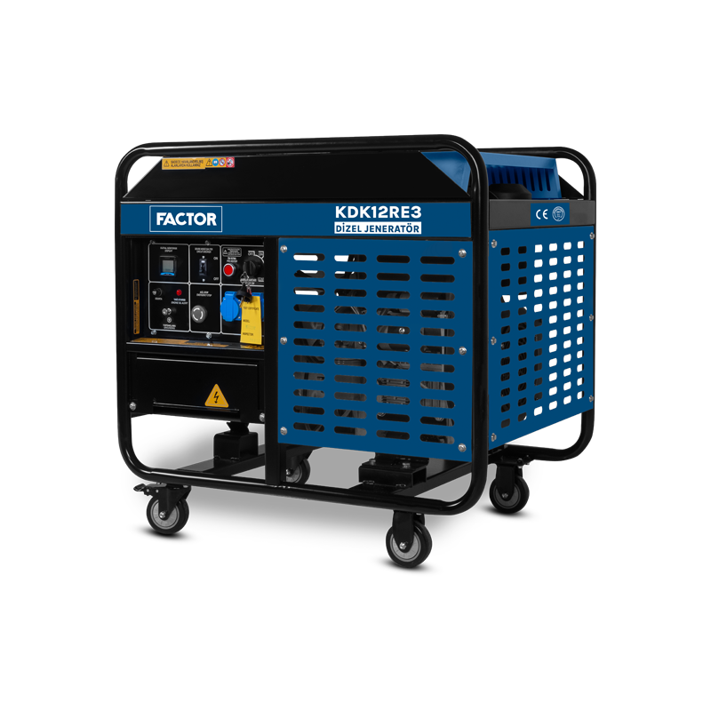 Factor KDK12RE3 12 Kva Dizel Su Soğutmalı Jeneratör Trifaze