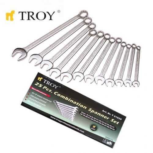 TROY 21512 Kombine Anahtar Takımı (12 Parça, 6-22mm)