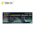TROY 21512 Kombine Anahtar Takımı (12 Parça, 6-22mm)