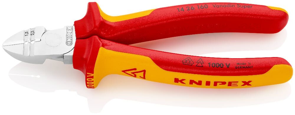 Knipex 14 26 160 - Vde Kablo Siyirici Yan Keski̇ 160 Mm