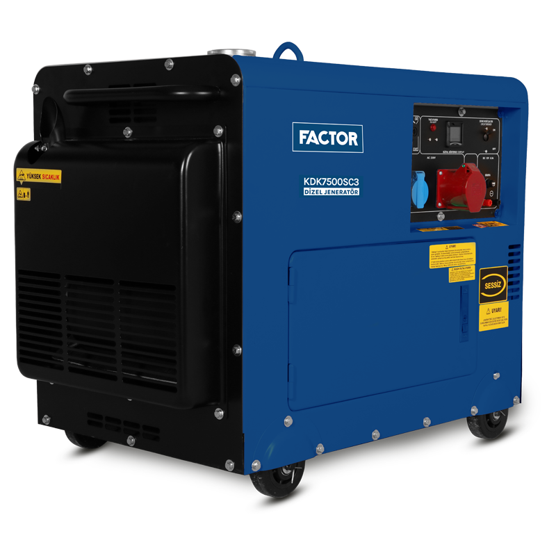 Factor KDK7500SC3 6.9 Kva Dizel Kabinli Trifaze Jeneratör