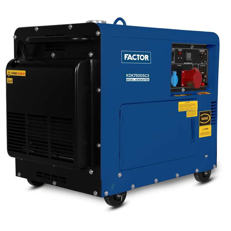 Factor KDK7500SC3 6.9 Kva Dizel Kabinli Trifaze Jeneratör