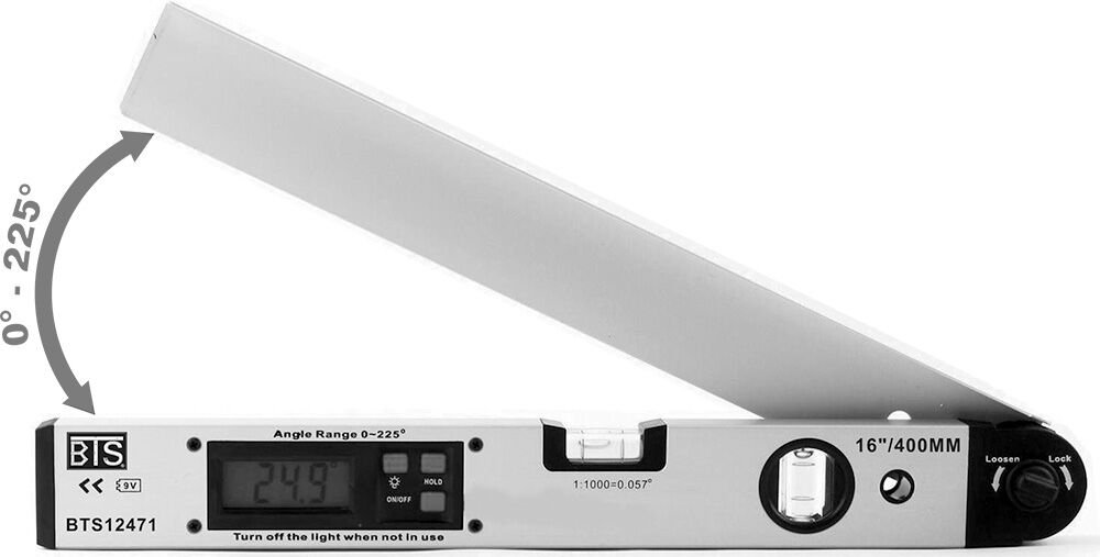Bts BTS12471 - Dijital Açı Ölçerli Su Terazisi 16''/400 Mm