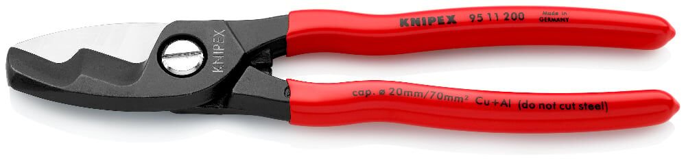 Knipex 95 11 200 - Çi̇ft Biçakli Kablo Makasi 200 Mm