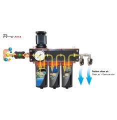 DevilBiss Filtre Regülatör Pro Air 3 (5 Mikron + 1 Mikron + Aktif Karbon Filtre)