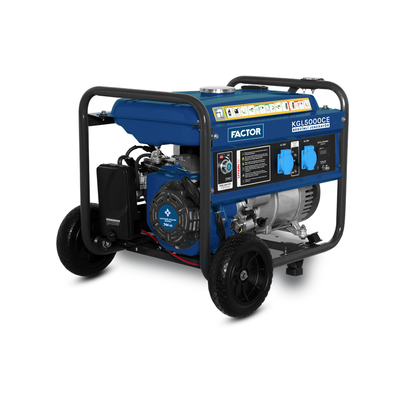 Factor KGL5000CE 5 Kva Benzinli İpli Marşlı Jeneratör