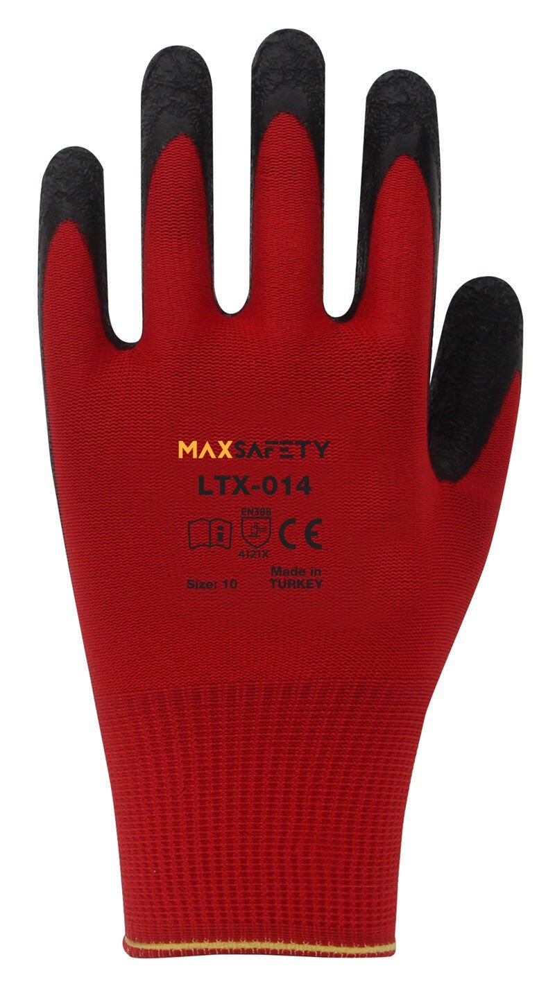 Max Safety LTX-014-10 - Lateks Eldiven - Crinkle No: 9 - 10