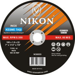 Nikon N38055 - Inox Flex Kesme Taşı 180x1.9x22 Mm